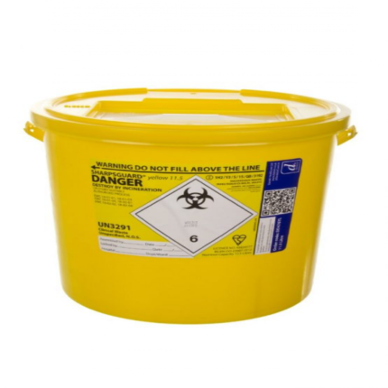 Yellow Lid Sharpsguard Sharps bin 2.5 litre