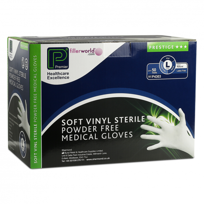 Soft Vinyl Powder Free Gloves Large 1 box of 50